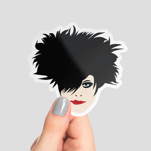 1980s Goth Premium Vinyl Sticker, Robert Smith, Glossy Laptop Decal